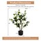 Faux Camellia Flower Tree 38 Inch Decorative Indoor Plant Pot